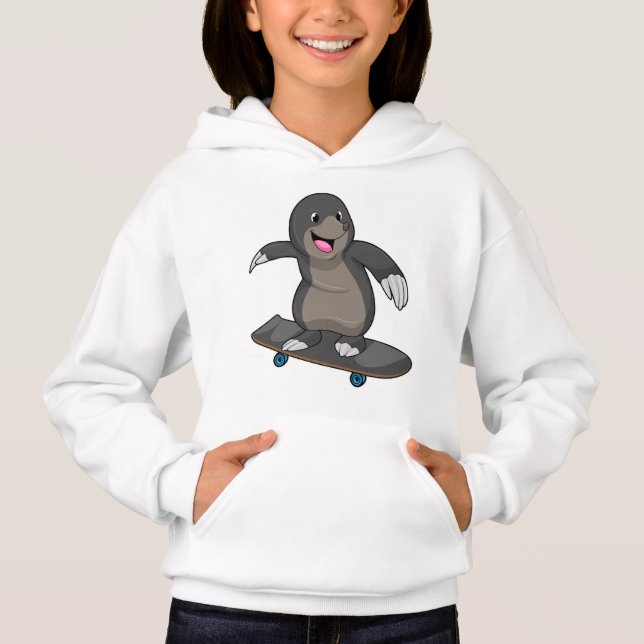 Rolle als Skater mit Skateboard Hoodie (Vorderseite)