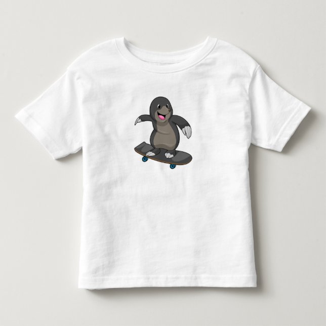 Rolle als Skater mit Skateboard Kleinkind T-shirt (Vorderseite)
