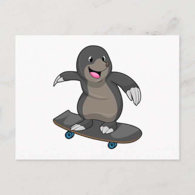 Rolle als Skater mit Skateboard Postkarte (Vorderseite)