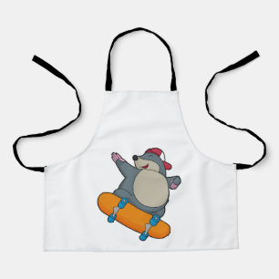 Rolle als Skater mit Skateboard Schürze