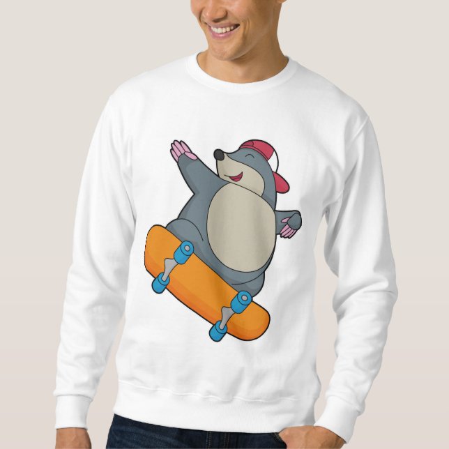 Rolle als Skater mit Skateboard Sweatshirt (Vorderseite)