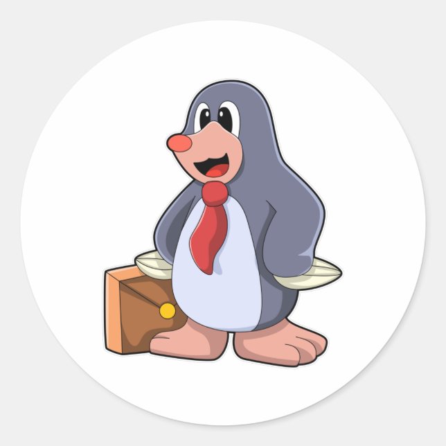 Rolle als Unternehmer mit Beutel Runder Aufkleber (Vorderseite)