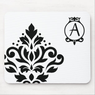 Rolle-Damast glich I (zuerstverziertes) BW aus Mousepad