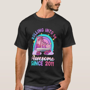 Rolle in 14 Awesome 2011 14. Geburtstag Rollschuh T-Shirt