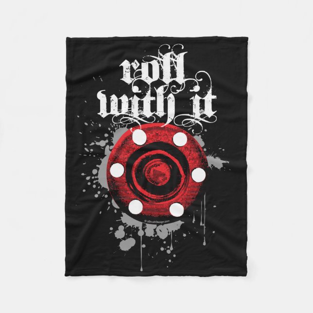 Rolle mit ihr (Rollen-Hockey) Fleecedecke (Vorderseite)