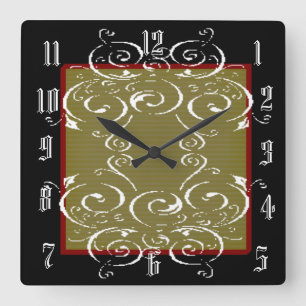 Rolle Quadratische Wanduhr