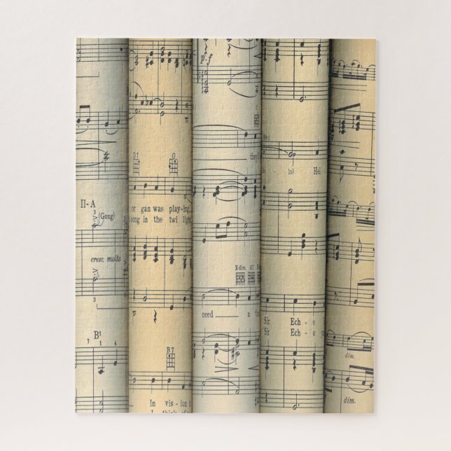 Rolled Sheet Music ~ Musical Notes ~ Party Time ~ (Vertikal)