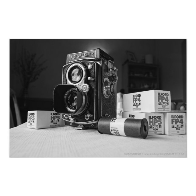 ROLLEIFLEX II-Kamera 1930 Automatik bei 6 x 6-fach Fotodruck (Vorne)