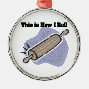 Rollen (Baker's Rolling Button) Silbernes Ornament