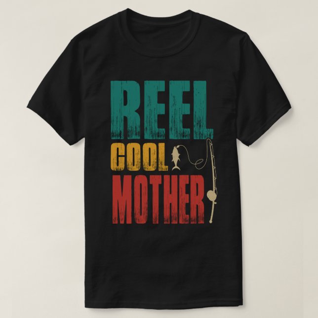 Rollen Coole MUTTER Fischen Vintag T-Shirt (Design vorne)