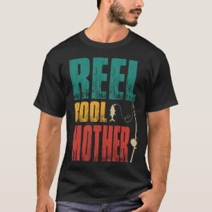 Rollen Coole MUTTER Fischen Vintag T-Shirt