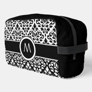 Rollen-Damask 2Part-Tn-BW & Band (Personalisiert) Waschbeutel