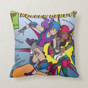 Rollen-Derby-Comic-Kissen Kissen
