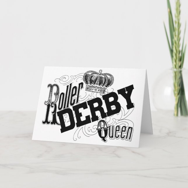 Rollen-Derby-Königin-Gruß-Karte Karte (Vorderseite)