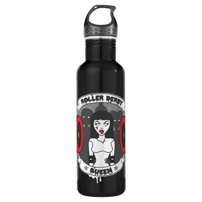 Rollen-Derby-Königin Trinkflasche (Vorderseite)