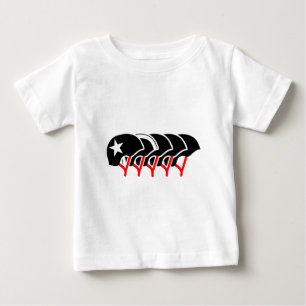Rollen-Derby-Sturzhelme (schwarzer Entwurf) Baby T-shirt