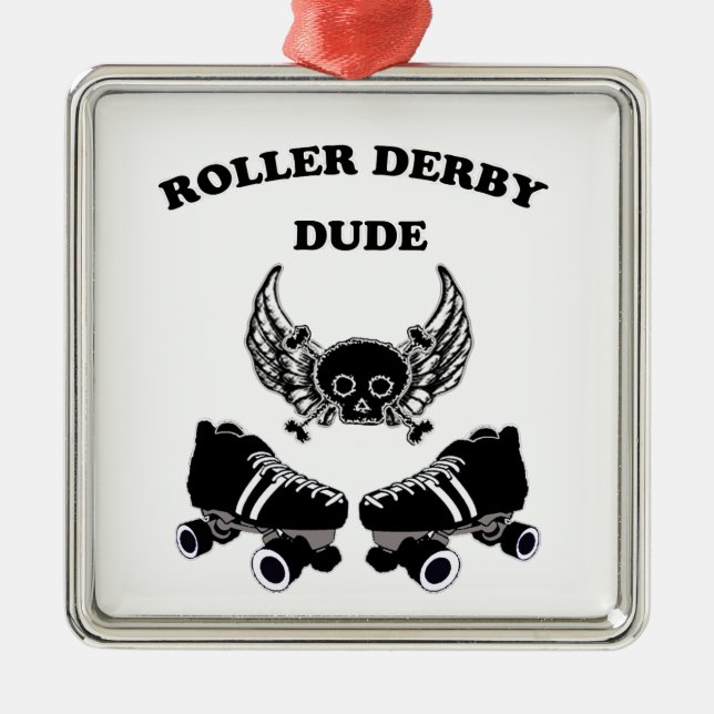 Rollen-Derby-Typ Silbernes Ornament (Vorne)