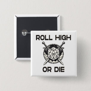 Rollen hoch oder 20-seitige Würfel die Button