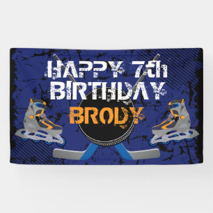Rollen-Hockey-Geburtstag Banner