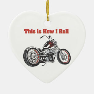 Rollen (Motorrad) Keramik Ornament