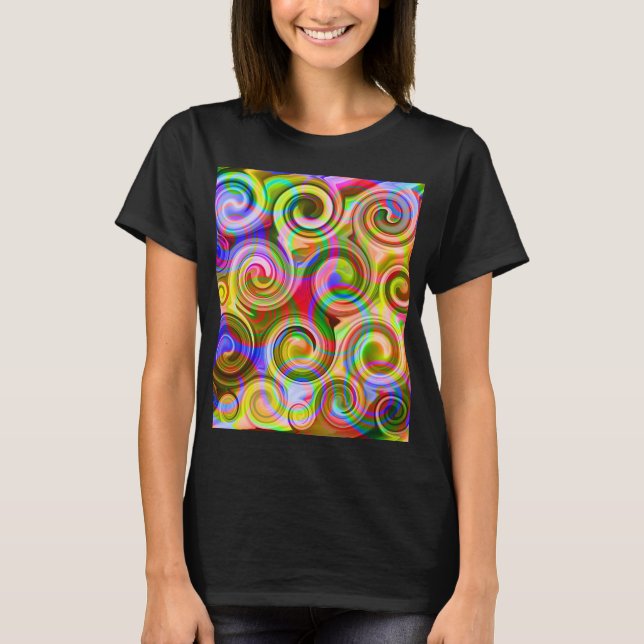 Rollen Pastel geometrischer abstrakter T - Shirt (Vorderseite)