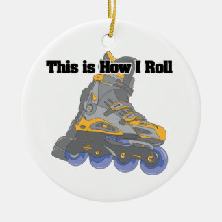 Rollen (Rollenklingen/Inline-Skate) Keramik Ornament