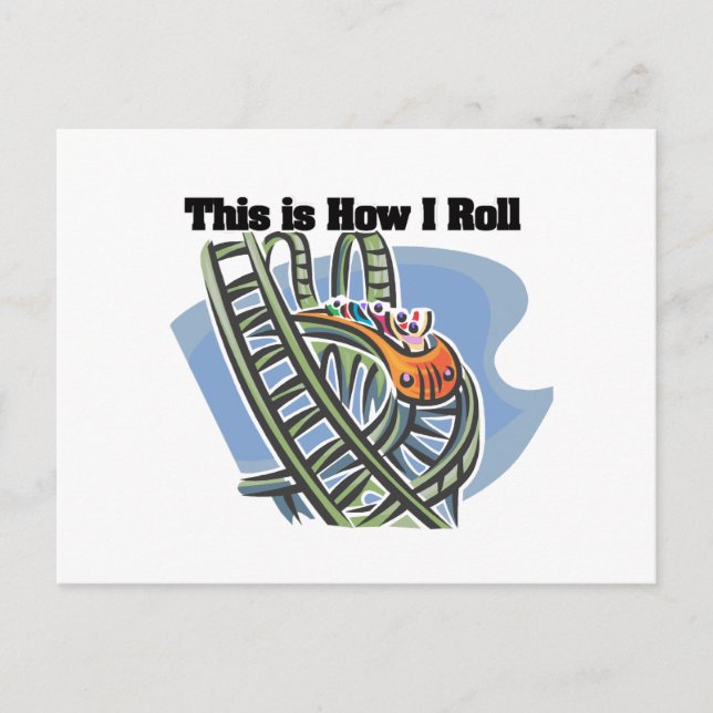 Rollen (Roller-Untersetzer) Postkarte (Vorderseite)