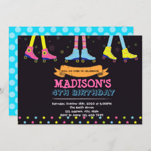 Rollen-Skate-Einladung Einladung