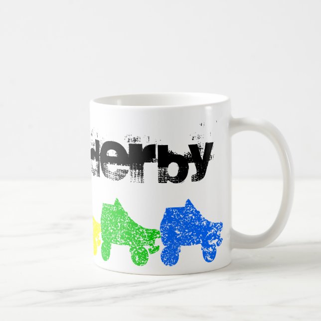 Rollen-Skate Grungeregenbogen Kaffeetasse (Rechts)