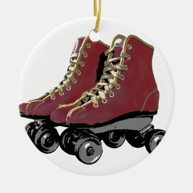 Rollen-Skate Keramik Ornament (Vorne)