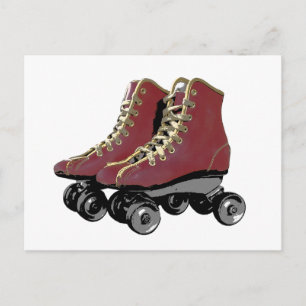 Rollen-Skate Postkarte