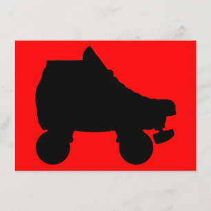 Rollen-Skate sillouette Einladung