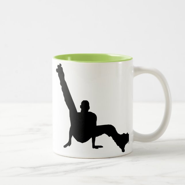 Rollen-Skate-Tanzen Zweifarbige Tasse (Rechts)