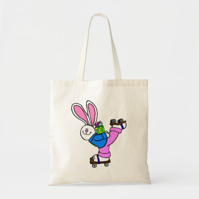 Rollen-Skaten-Osterhase mit Korb der Eier Tragetasche (Vorne)