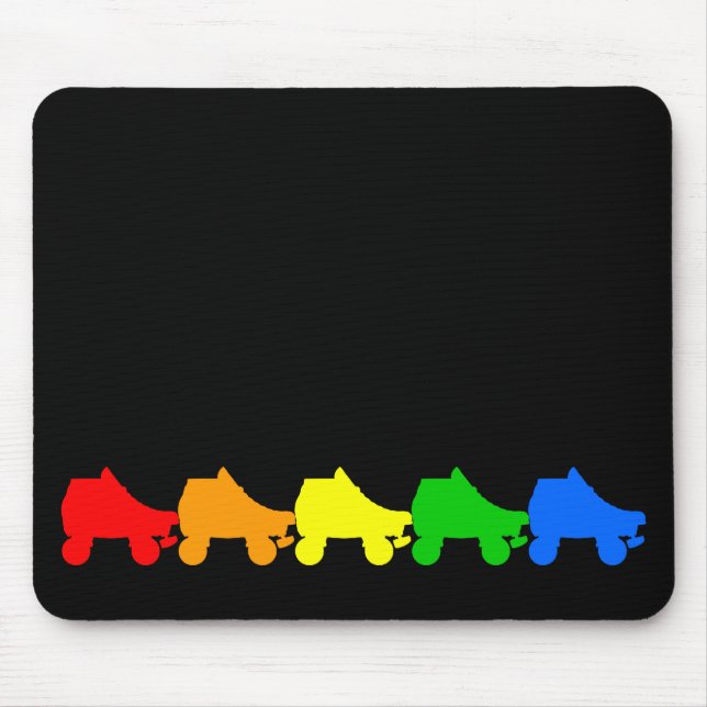 Rollen-Skateregenbogen Mousepad (Vorne)