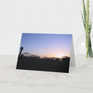 Rollen-Untersetzer-Sonnenuntergang-Gruß-Karte Karte