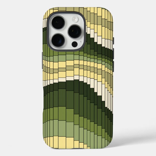 Rollen-Untersetzer-Vintages psychedelisches iPhone 16 Pro Hülle (Rückseite)
