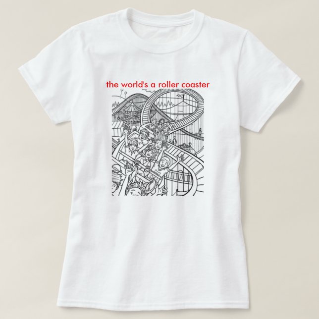 Rollen-Untersetzerwelt T-Shirt (Design vorne)