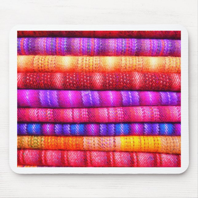 Rollen von farbenfrohen Stoffen Mousepad (Vorne)