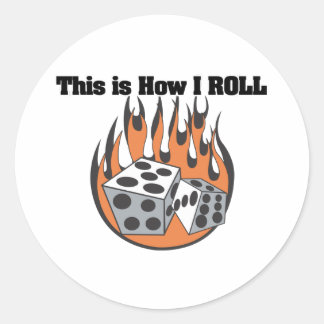 Rollen (Würfel) Runder Aufkleber
