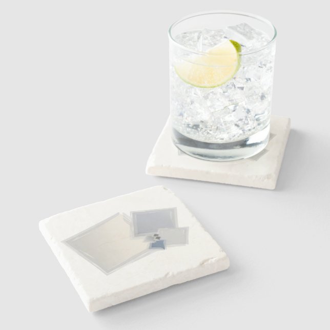 Rollende Fibonacci-Quadrate Steinuntersetzer (Seitenansicht)