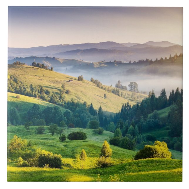 Rollende Hügel - Landschaftsfoto Fliese (Vorderseite)