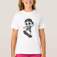 Rollender Skelett-Flamme Skateboard Kinder
