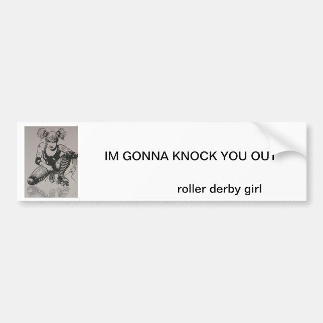 Rollenderby-Mädchen Autoaufkleber (Vorne)