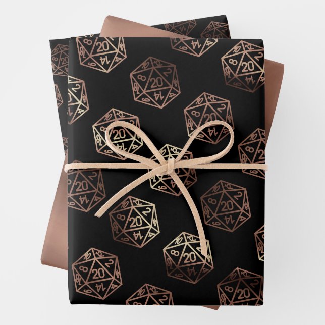 Rollenmuster | Red PNP Tabletop Role Player Diät Geschenkpapier Set (Beispiel)