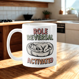 Rollentausch aktiviert   Mensch-Tier-Humor-Design  Kaffeetasse