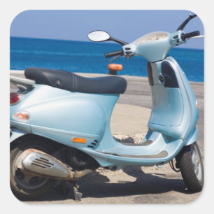 Roller auf dem Strand Ephesus, die Türkei Quadratischer Aufkleber
