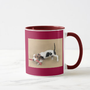 Roller-… Basset Hound-Welpe! … Kaffeetasse