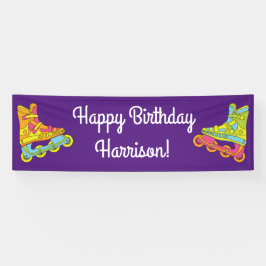 Roller Blades Skate Geburtstagsparty Banner