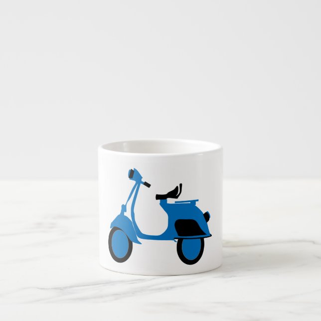 Roller-Blau Espressotasse (Vorderseite)